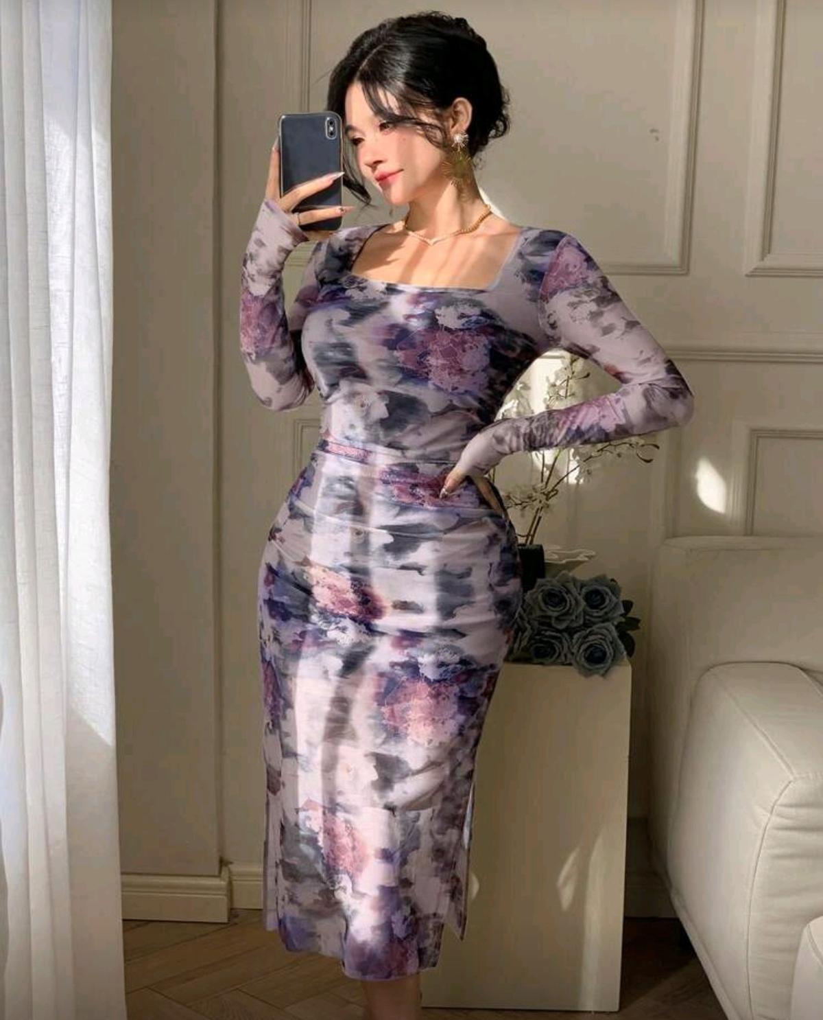 فستان متوسط الطول 2